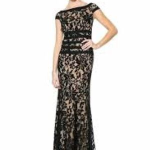 Tadashi Shoji Black Lace Maxi Dress
